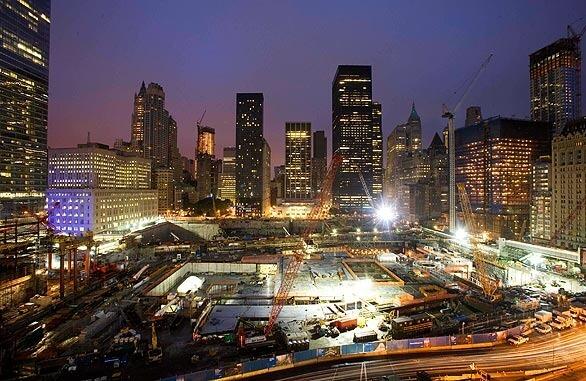The construction site at ground zero in New York City Friday.