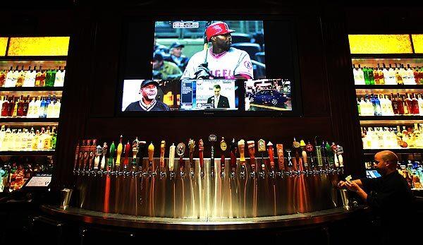 Nearly three dozen beer taps and more in bottles are featured at BJ's in Culver City. Its beer selection is a hallmark of the chain.