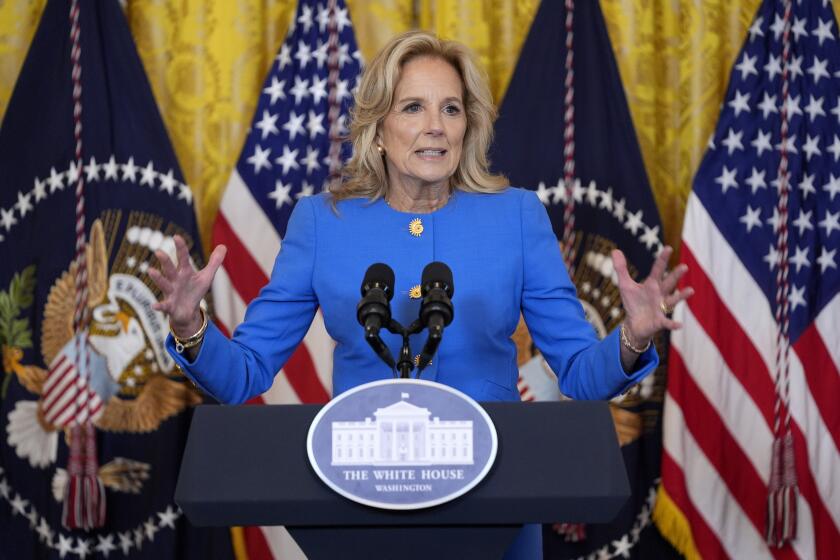 La primera dama Jill Biden en un evento en la Casa Blanca en Washington el 23 de febrero de 2024. (Foto AP/Evan Vucci)