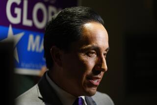 San Diego CA - March 5: San Diego Mayor Todd Gloria speaks on election night at the Westin Gaslamp Quarter hotel on Tuesday, March 5, 2024 in San Diego, CA. (K.C. Alfred / The San Diego Union-Tribune)