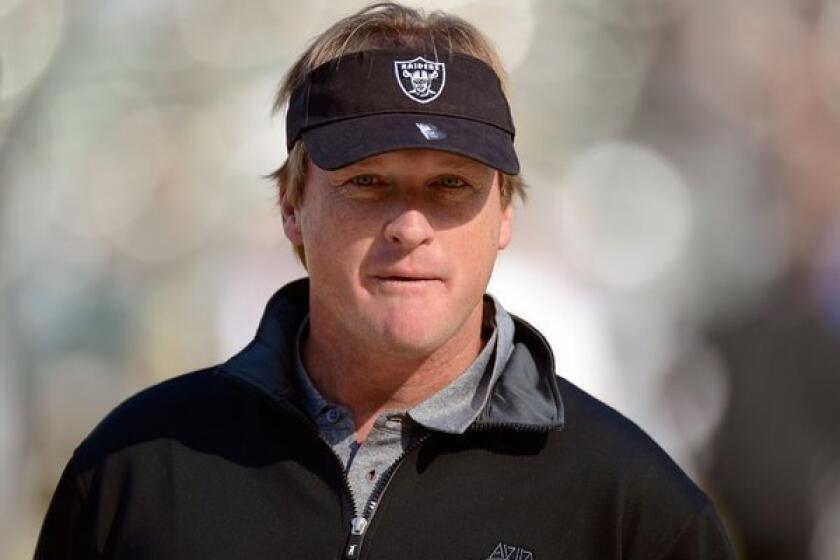 Jon Gruden with the Oakland Raiders in 2000.