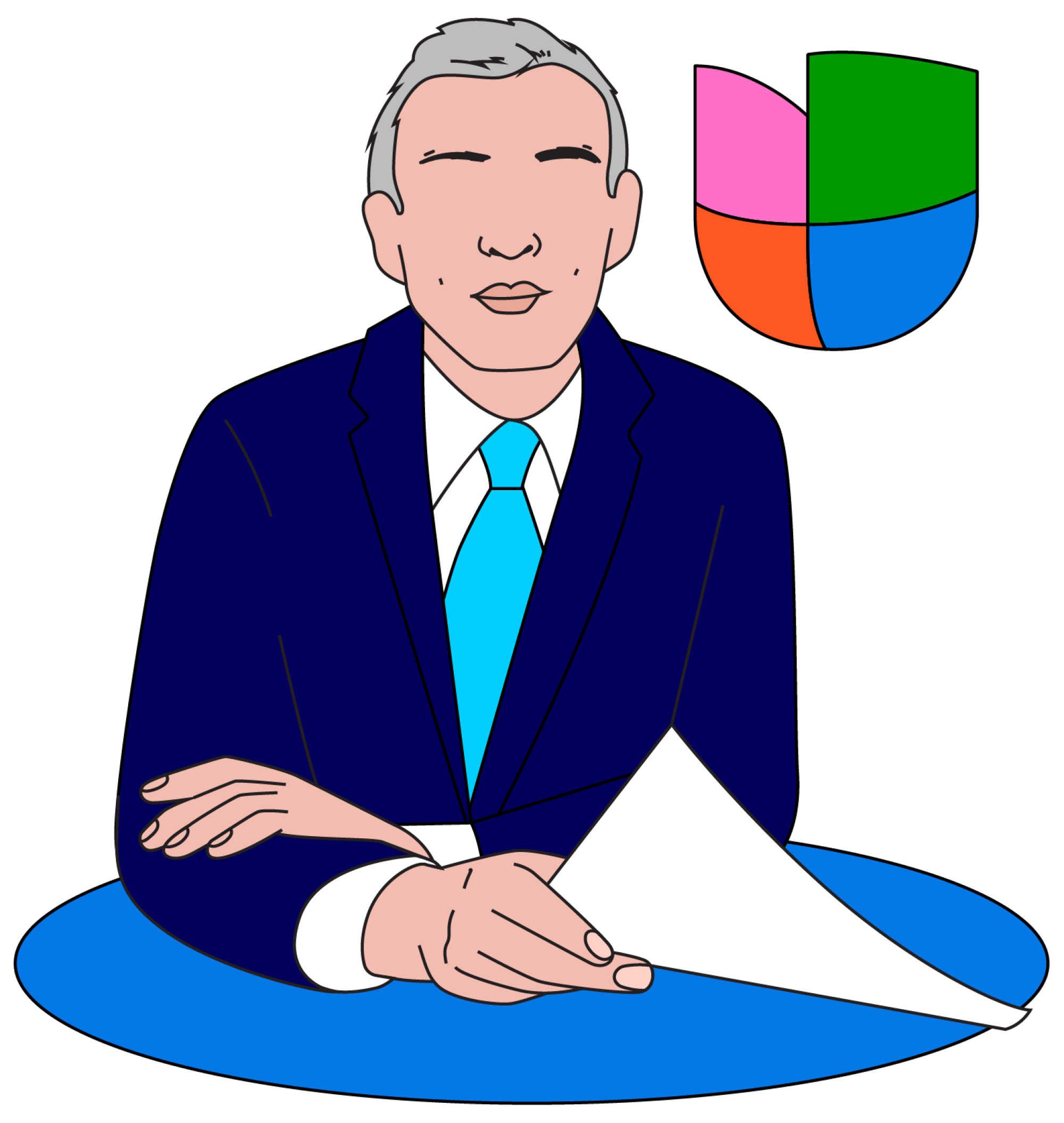 Illustration of Univision newscaster Jorge Ramos
