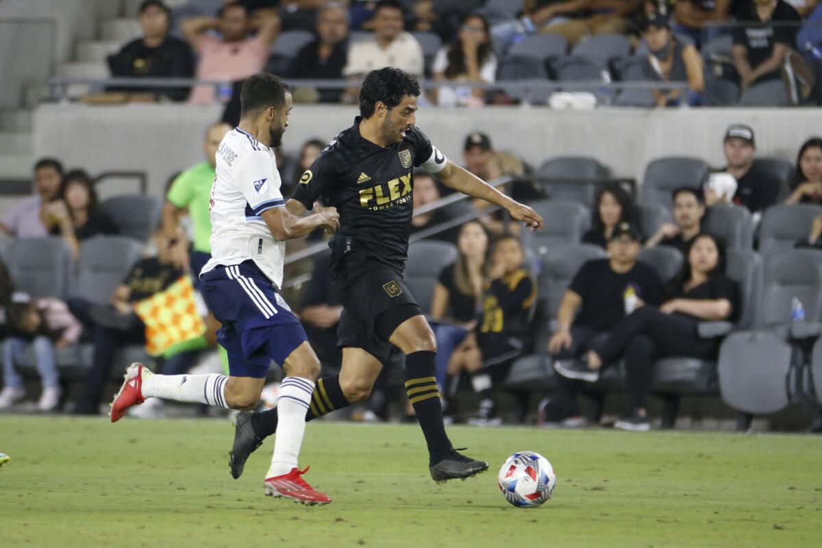 Los Angeles FC forward Carlos Vela (10) 