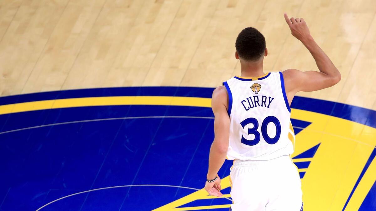 Before the NBA Finals, Stephen Curry of the Golden State Warriors was the favorite among Las Vegas sports books to be named most valuable player.