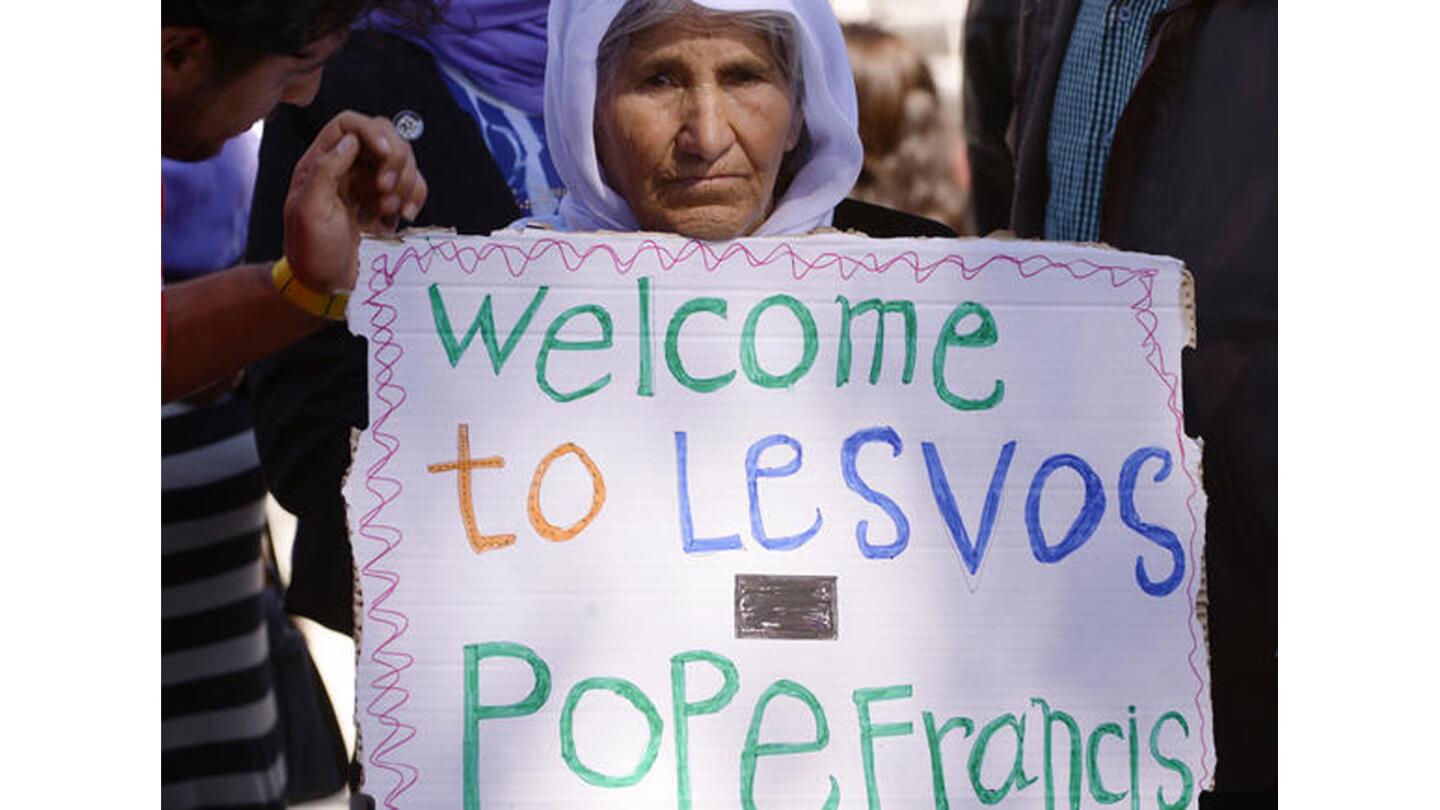 Pope visits Lesbos