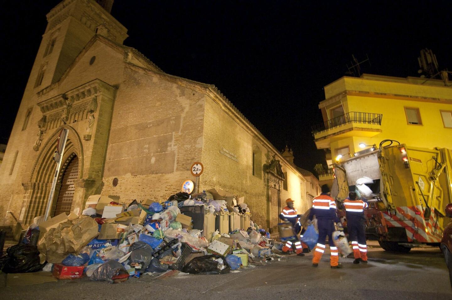 Ordinarily, Seville, capital of the Andalucia region in southern Spain, is quite romantic with picturesque plazas, palaces, museums and eclectic architecture. A recent garbage strike, however, left the city under 7,000 tons of trash. The strike ended on Thursday and a cleanup is underway, but it might be a while before the odor dissipates.