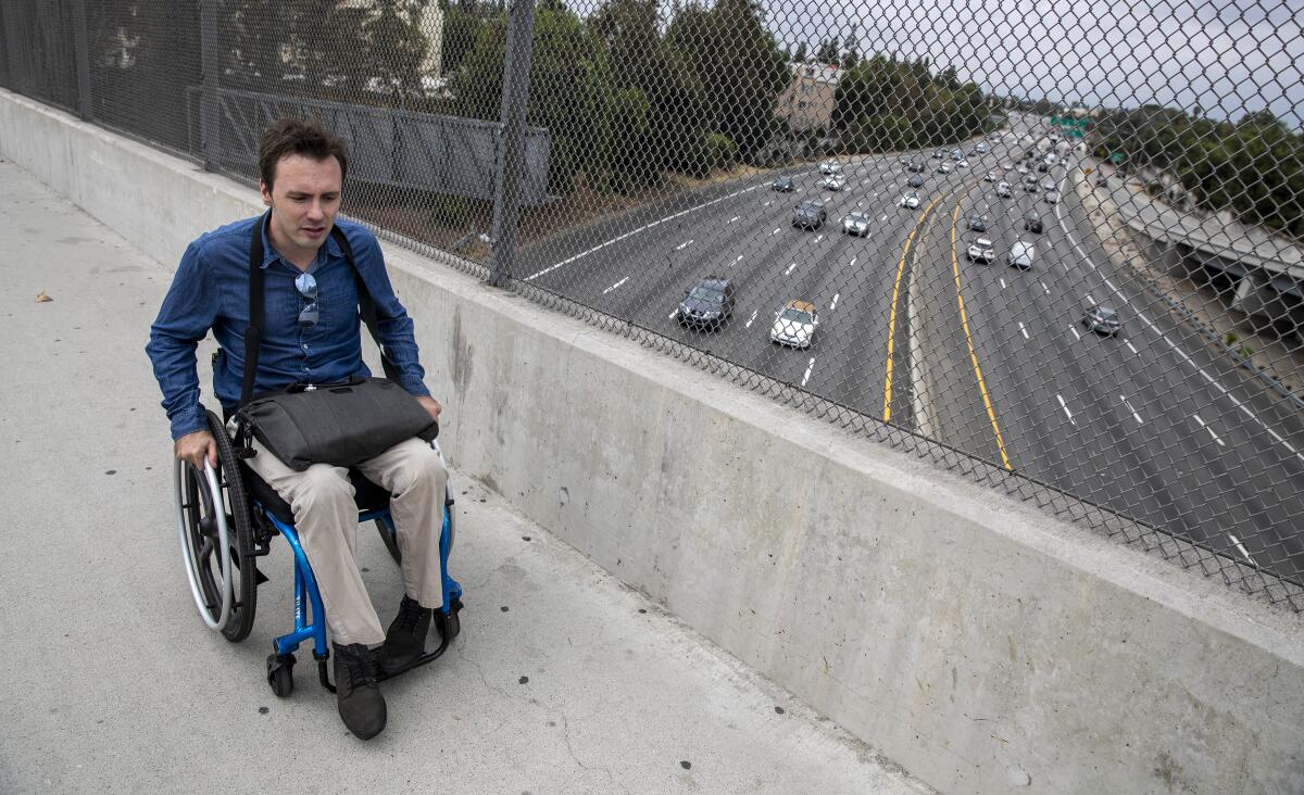 Radcliff crosses the Campo De Cahuenga bridge