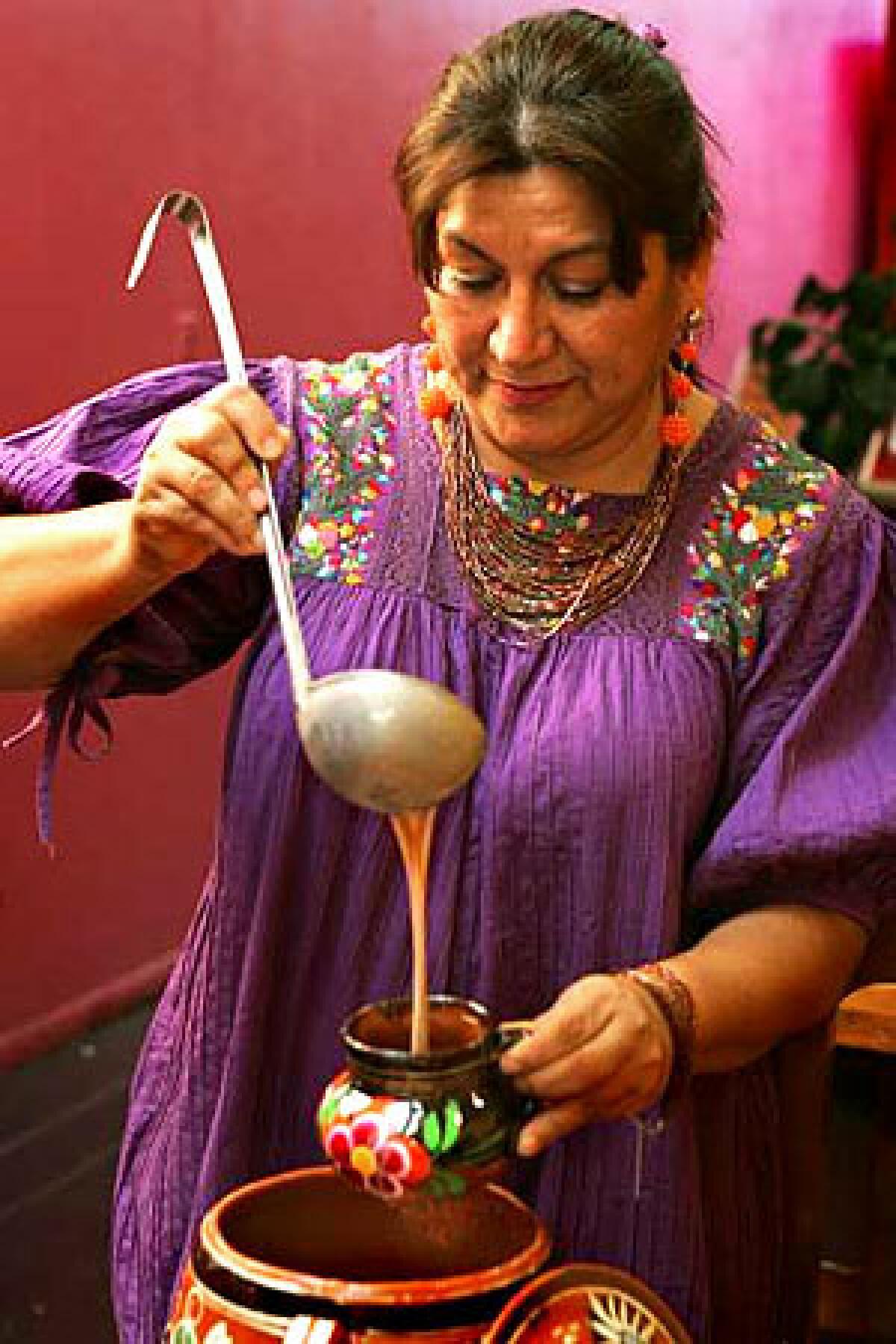 Soul-satisfying: This hot chocolate drink, champurrado, is thickened with masa.