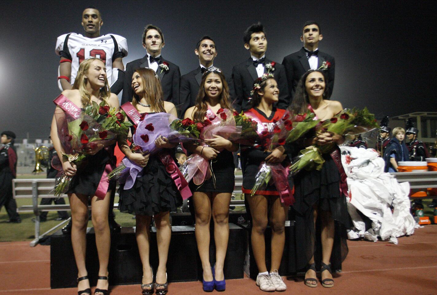 Glendale's and Hoover's homecoming court