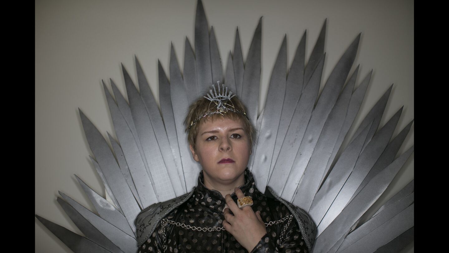 "Game of Thrones" cosplayer Melanie Smith poses as Cersei Lannister at Comic-Con 2016.