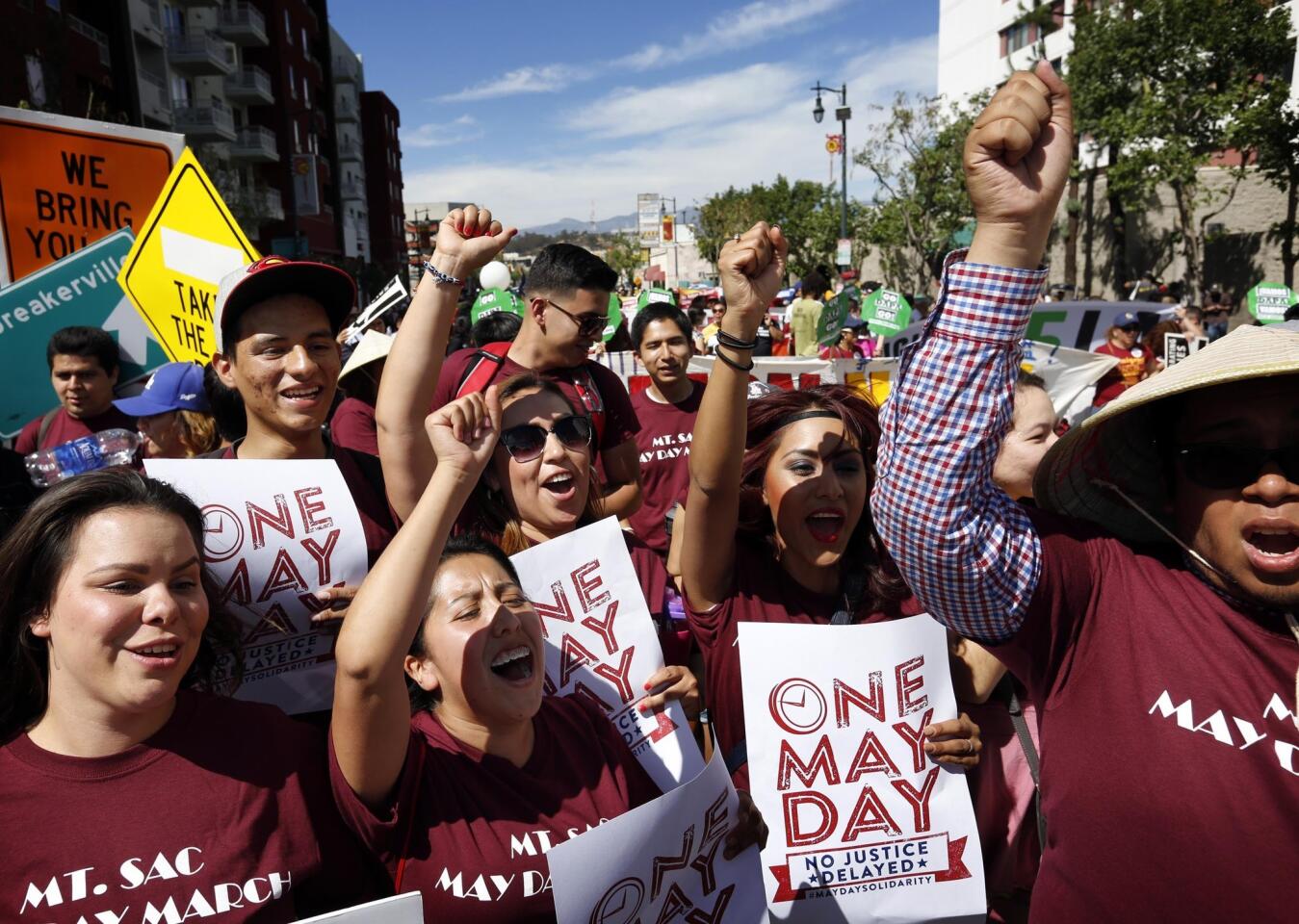 May Day marches in #DTLA