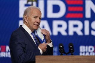 Democratic presidential candidate Joe Biden arrives to speak in Wilmington, Del., on Friday.