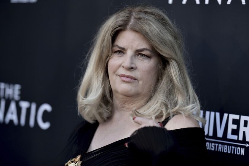 Kirstie Alley attends the LA premiere of "The Fanatic" at the Egyptian Theatre on Thursday, Aug. 22, 2019, in Los Angeles. (Photo by Richard Shotwell/Invision/AP)