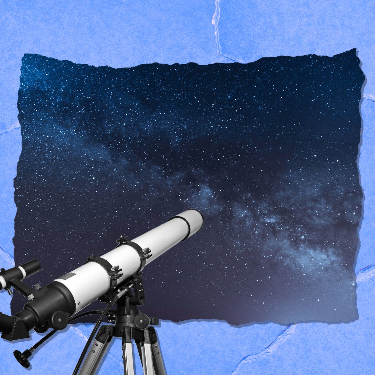 telescope looking into the night sky