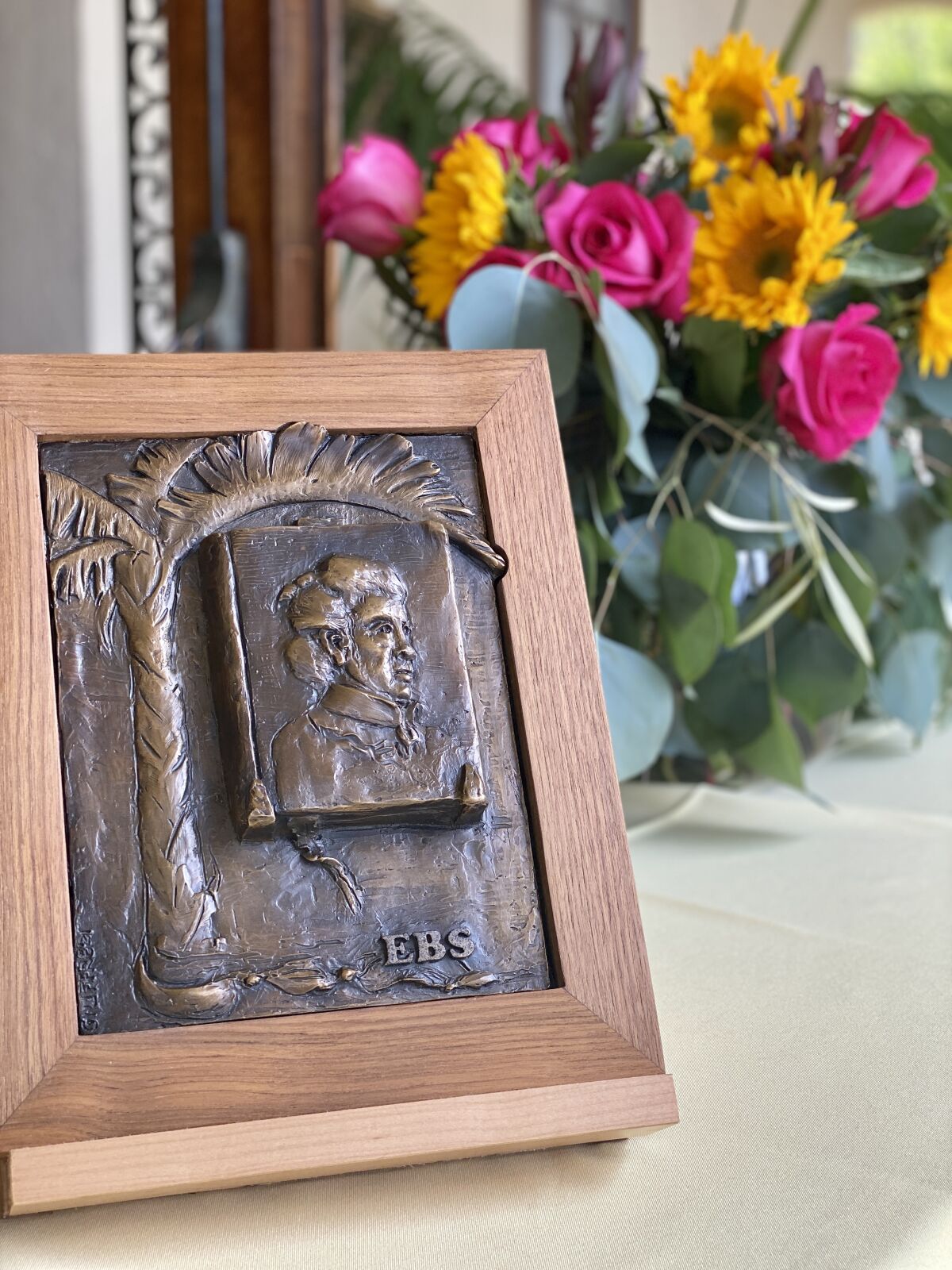 The La Jolla Woman’s Club unveiled a bronze bas relief of Ellen Browning Scripps.