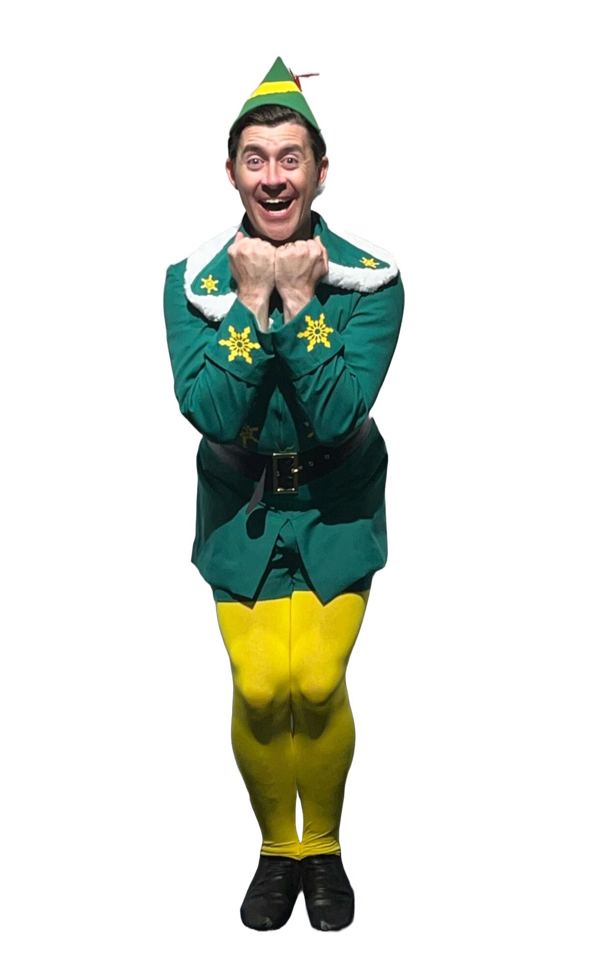 Bryan Banville plays Buddy the Elf in The Theatre at Welk's 