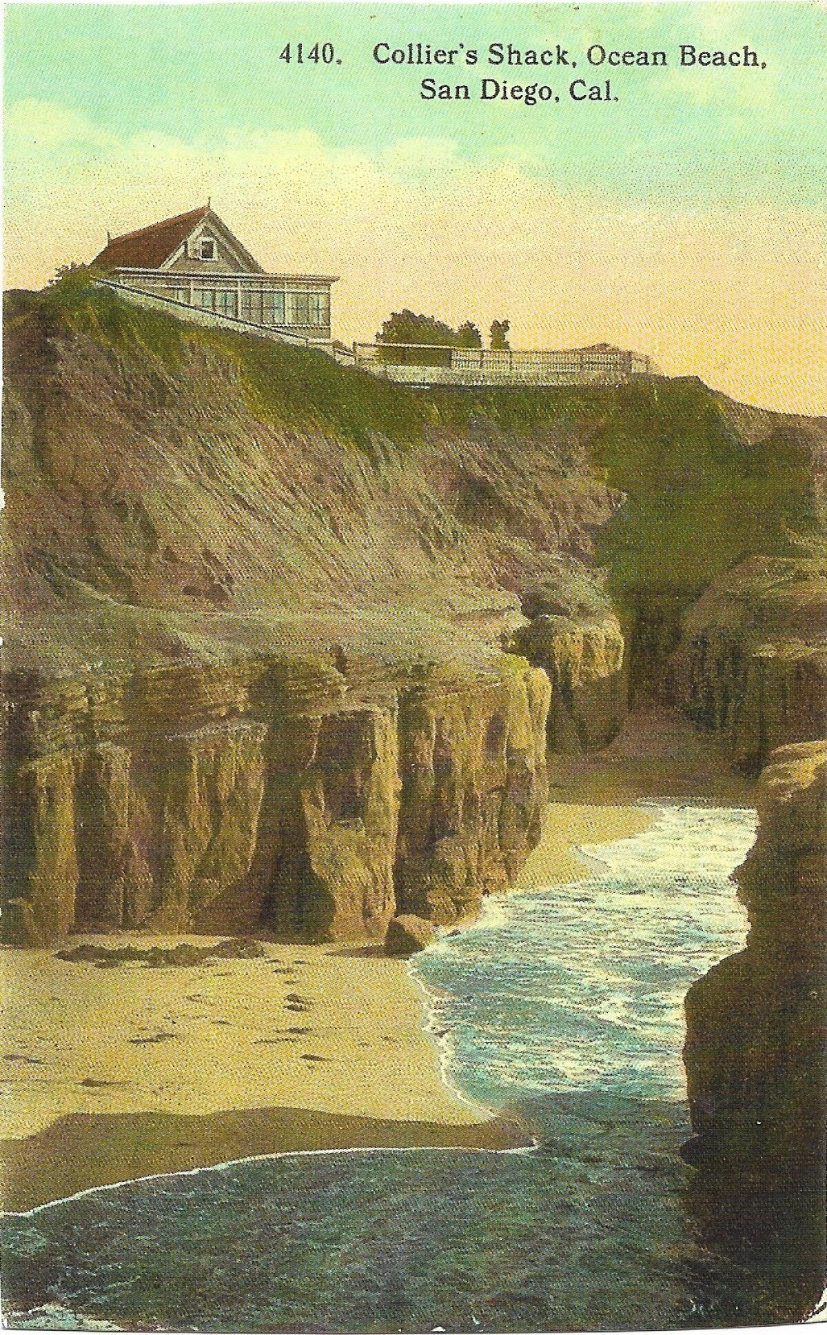 Collier’s Shack is seen on a postcard in 1915.