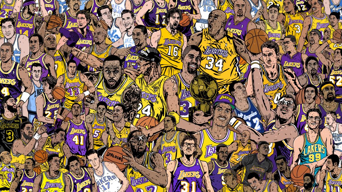 Los Angeles Lakers: All-Time NBA Finals team and bench