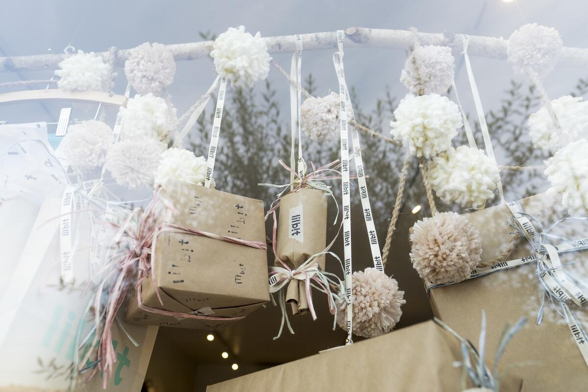 A window display at Lil Bit, a midprice children's store in Los Angeles.