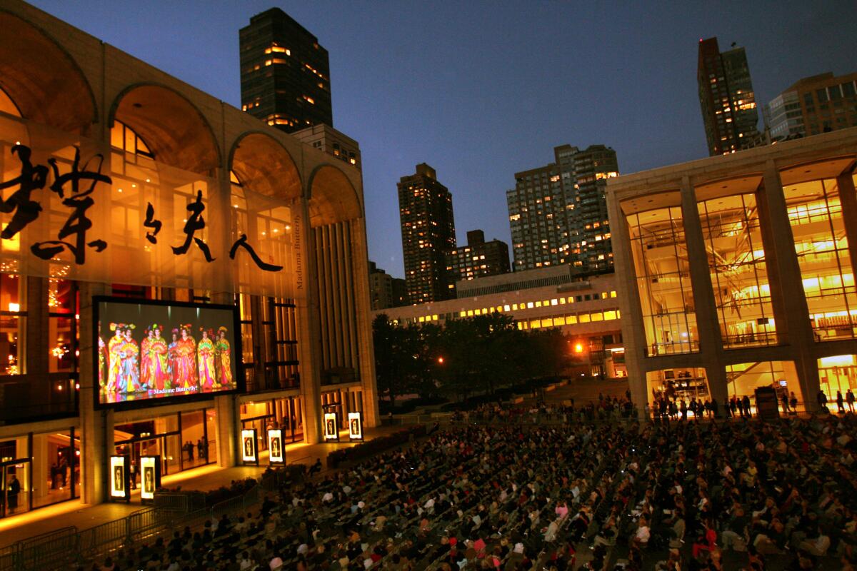 The Metropolitan Opera's musicians have made a strike threat part of their arsenal in contract talks. The Metropolitan Opera House, at left.