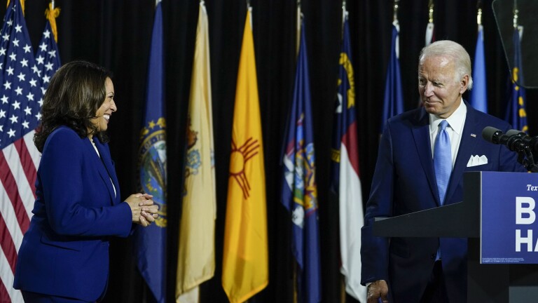 Joe Biden Kamala Harris In First Appearance As 2020 Ticket Los Angeles Times