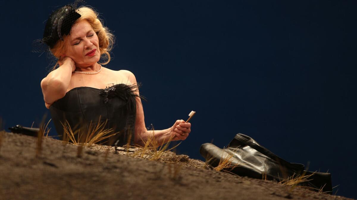 Dianne Wiest in Samuel Beckett's "Happy Days" at the Mark Taper Forum.