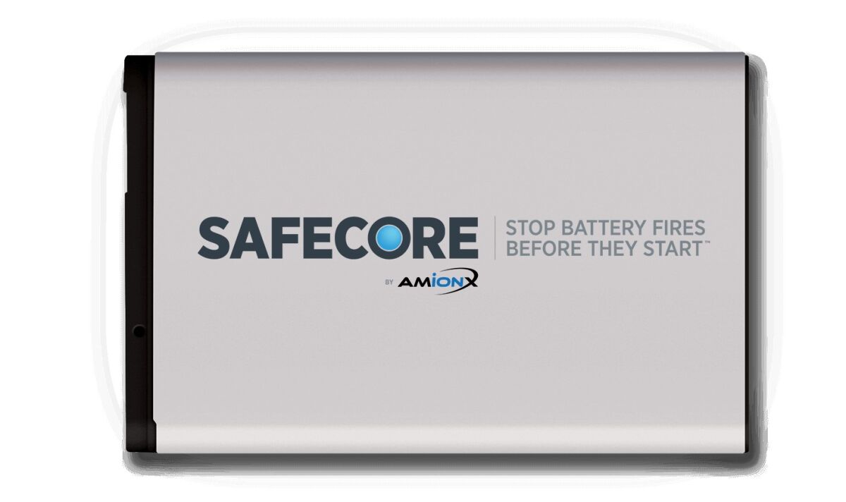 Amionx's SafeCore technology aims to block battery fires.