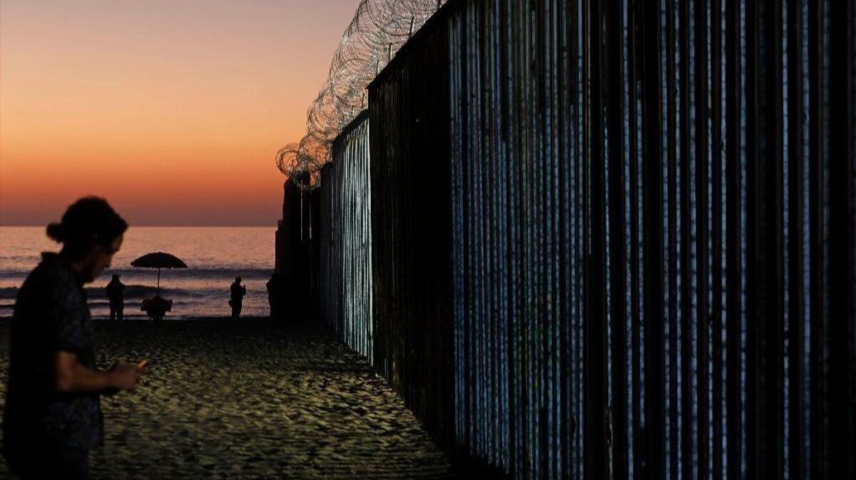 Along the U.S.-Mexico border in Tijuana.