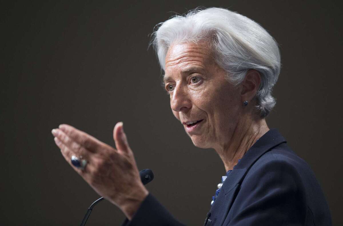 International Monetary Fund chief Christine Lagarde speaks in Washington on July 2.