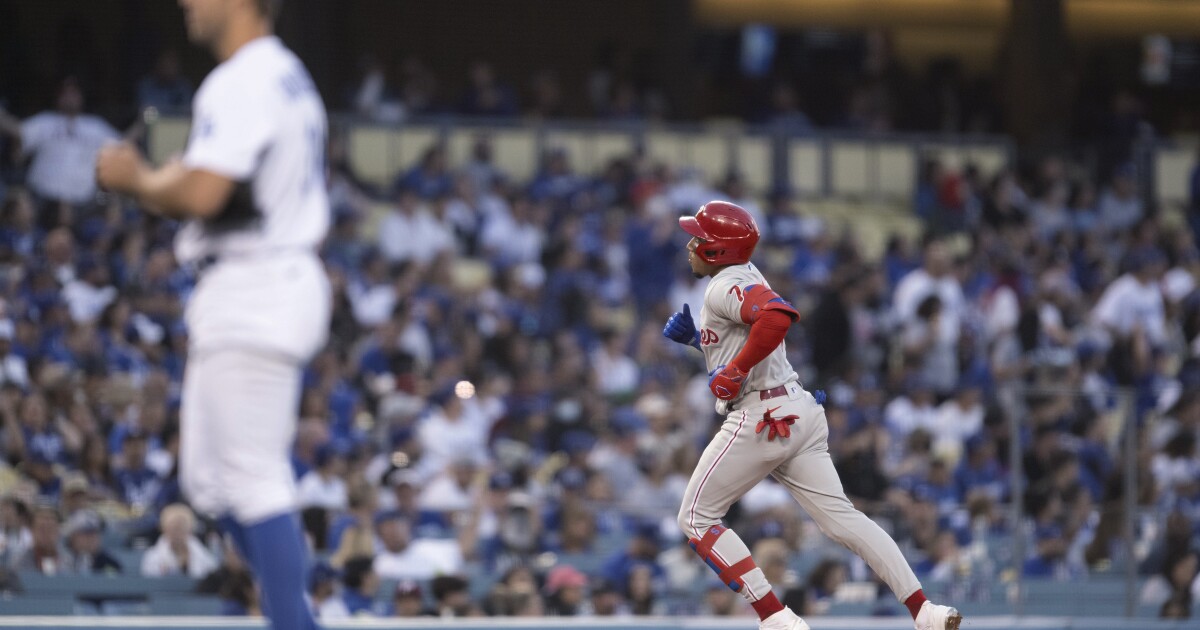 Dodgers stage rally but fall to Phillies as Max Muncy’s horrific slump continues