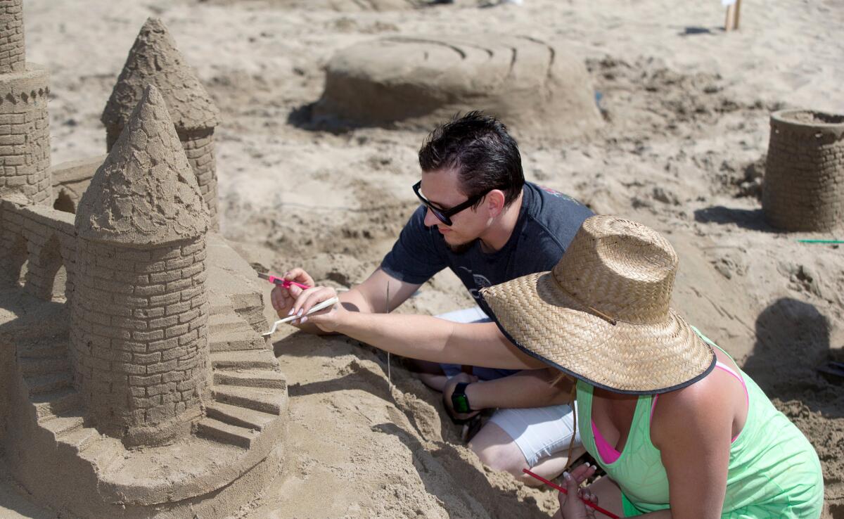 The Commodores Club of the Newport Beach Chamber of Commerce hosts its annual Sandcastle Contest on Sunday.  