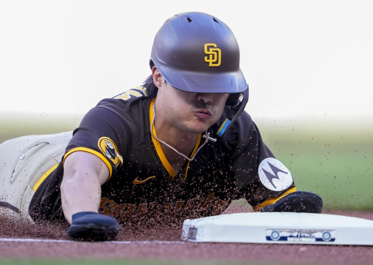 San Diego Padres' Ha-Seong Kim batting during the second inning of