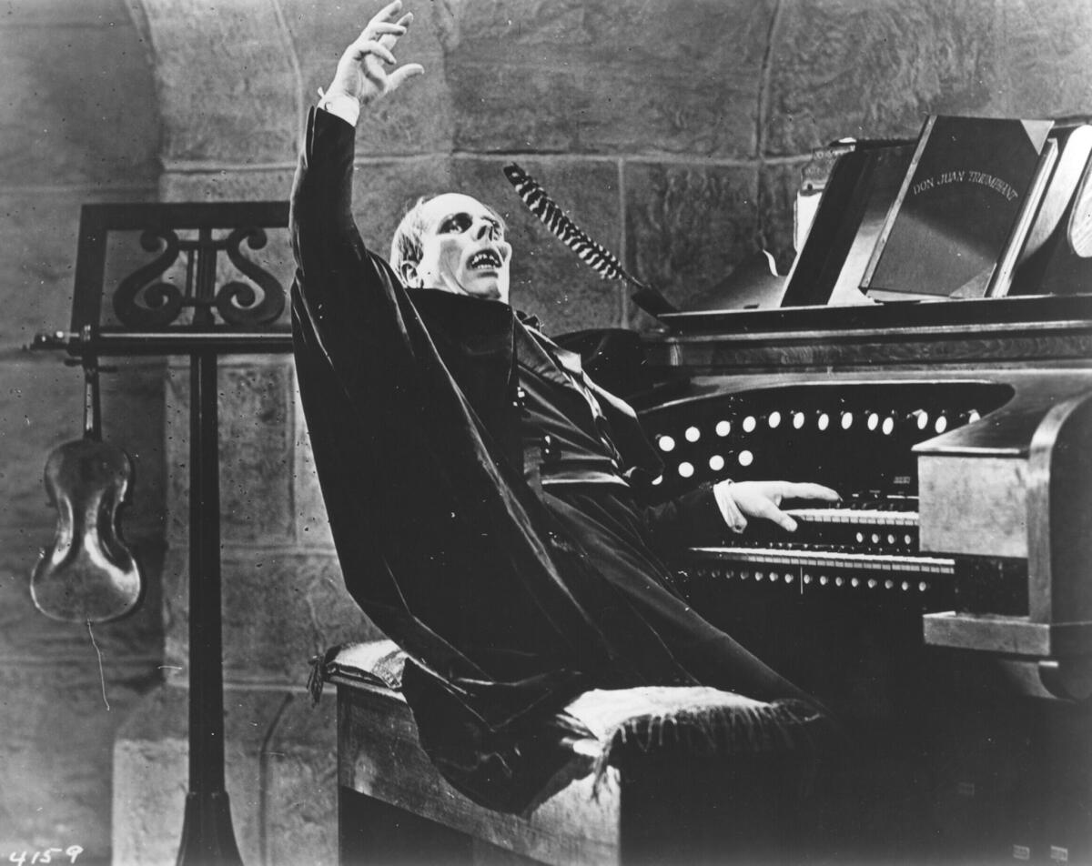 Lon Chaney in at the organ in "The Phantom of the Opera" (1925)
