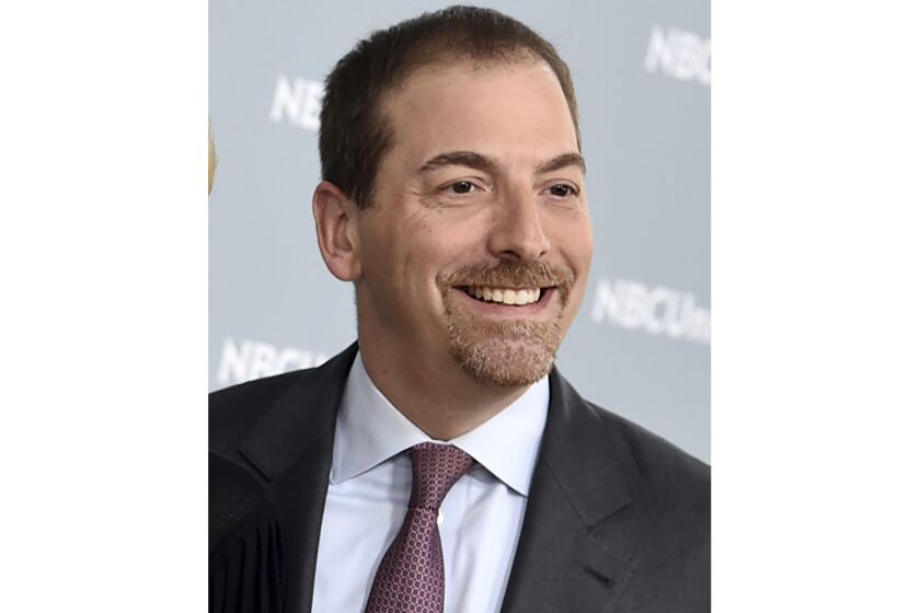 FILE - This May 14, 2018 file photo shows Chuck Todd at the 2018 NBCUniversal Upfront in New York. Chuck Todd said Sunday, June 4, 2023 he'll be leaving after a tumultuous near-decade of moderating the NBC political panel show “Meet the Press,” to be replaced in the coming months by Kristen Welker. (Evan Agostini/Invision/AP, File)