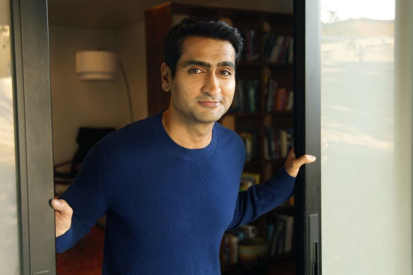 LOS ANGELES, CA., APRIL 10, 2017--Portrait of Pakistani comedian/writer/actor Kumail Nanjiani, whose film mirrors the cultural clashes he and his American girlfriend endured before getting married. (Kirk McKoy / LOS ANGELES TIMES)