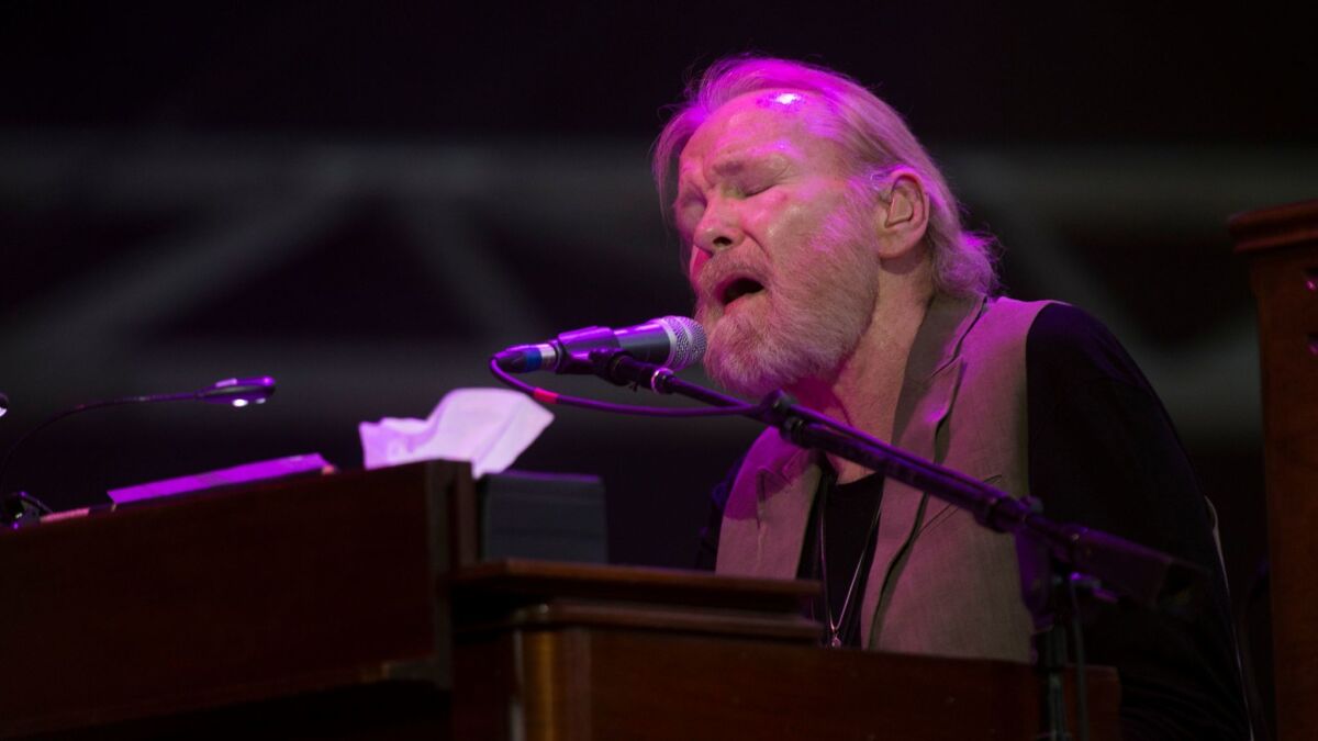 Gregg Allman performs at the Stagecoach Country Music Festival at the Empire Polo Club in Indio in 2015.
