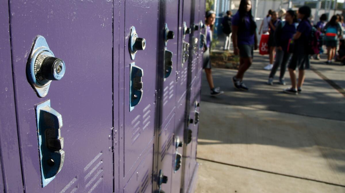 The lockers are gleaming with a fresh coat of purple paint on the first day of school at the Girls Academic Leadership Academy (GALA), a new girls-only school in Los Angeles. Schools statewide will soon be evaluated across a set of new categories.