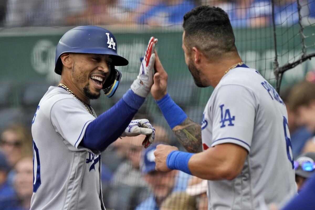 Mookie Betts shows home run derby skills as Dodgers rout Royals