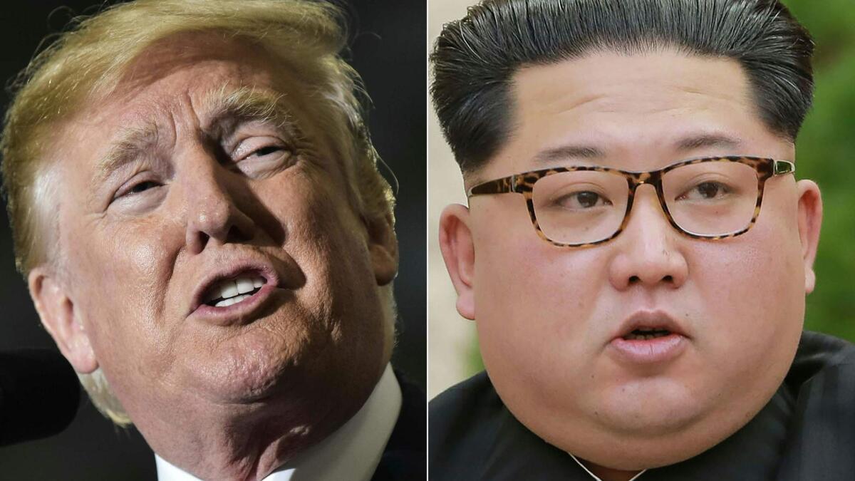 President Trump and North Korean leader Kim Jong Un.