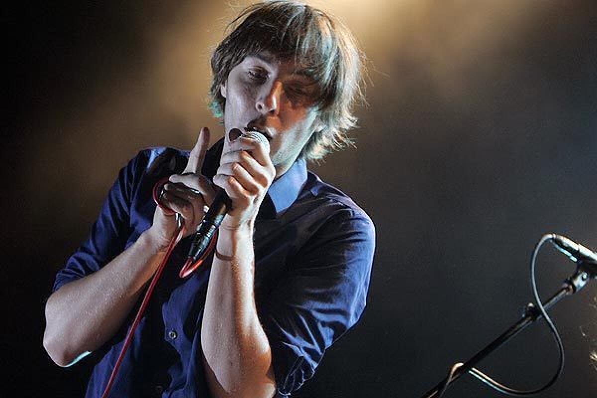 Thomas Mars of Phoenix in a 2009 performance at the Greek Theatre in Los Angeles. Phoenix will headline day two of the 2013 Coachella Music and Arts Festival in Indio.