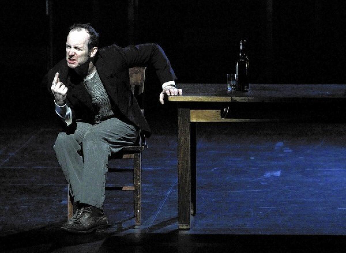Denis O'Hare in "An Iliad," at the Broad Stage in Santa Monica.