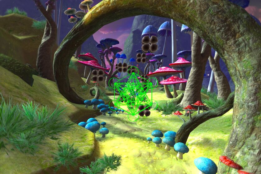 Meditate in a psychedelic wonderland in "Tripp," a virtual reality application.