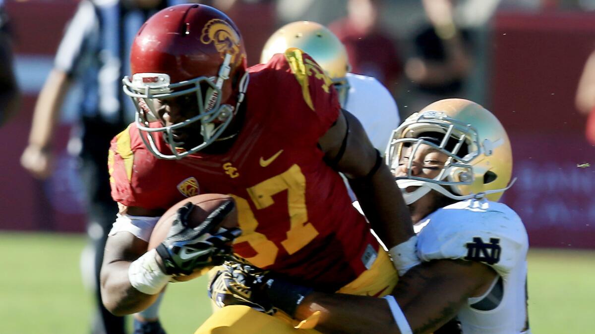 USC tailback Javorius Allen has rushed for 1,337 yards this season and scored 10 touchdowns.