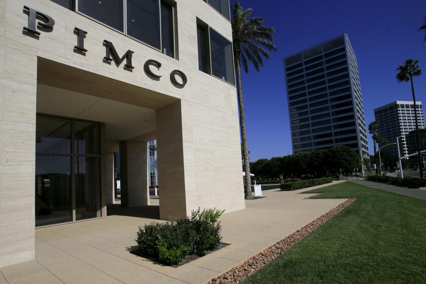 Pimco dismissed a money manager after he was fined by a self-regulatory body for allegedly making improper trades. Above, Pimco's offices in Newport Beach