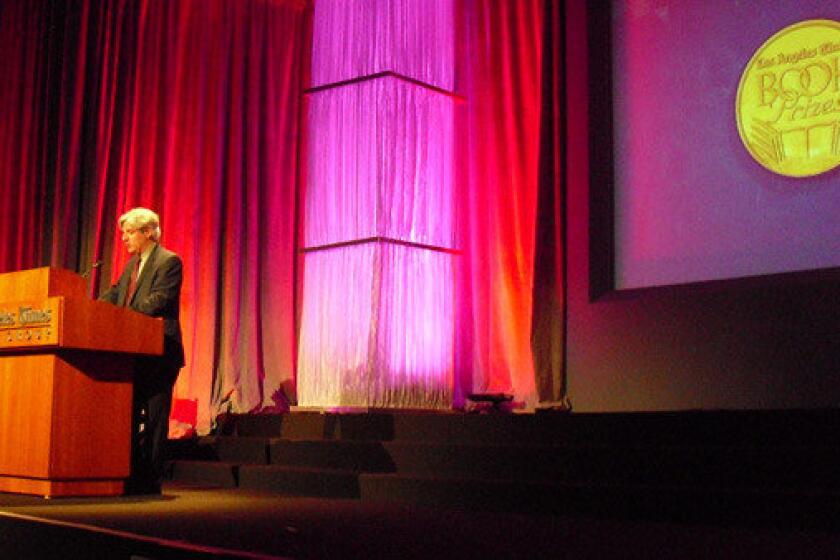 The LA Times David L. Ulin at the 2010 book prizes