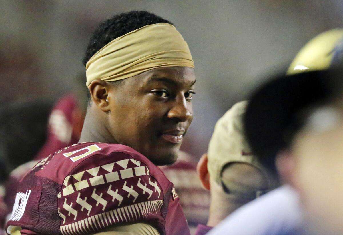Florida State quarterback Jameis Winston has been suspended for the first half of Saturday's game against Clemson.