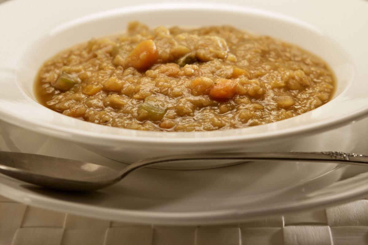 Split pea soup, adapted from a recipe from Taix.