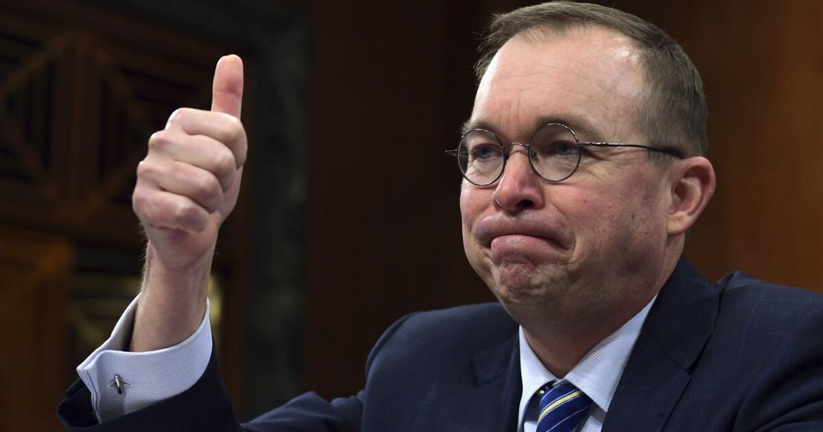 CFPB chief Mick Mulvaney says he could just 'twiddle my thumbs' before ...