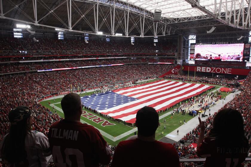 The NFL's Super Bowl XLIX will be played Feb. 1 at University of Phoenix Stadium, above, in Glendale, Ariz.