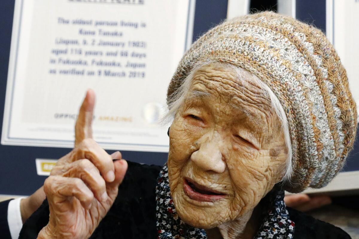 World's oldest person, Kane Tanaka, at 116